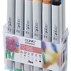 COPIC Marqueur classic, kit de 12 couleurs pastel