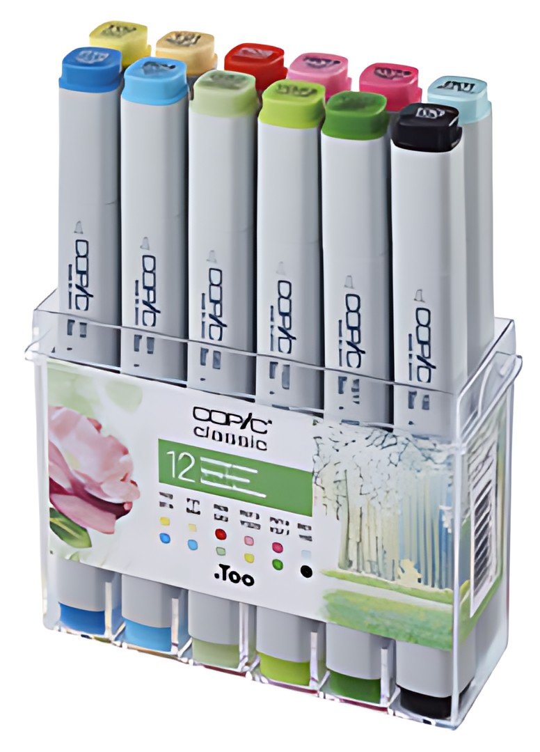 COPIC Marqueur classic, kit 12 couleurs de printemps