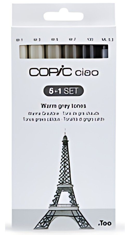 COPIC Kit de marqueurs Hobbymarker ciao 5+1, teintes grises