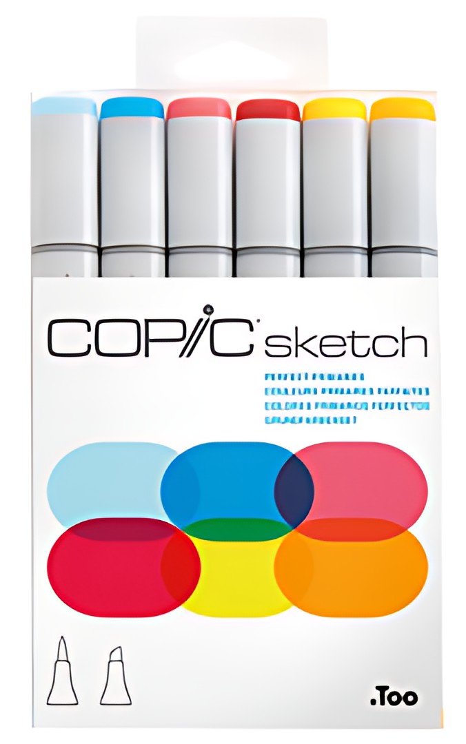 COPIC Marqueur sketch, kit de 6 "Perfect Primaries"
