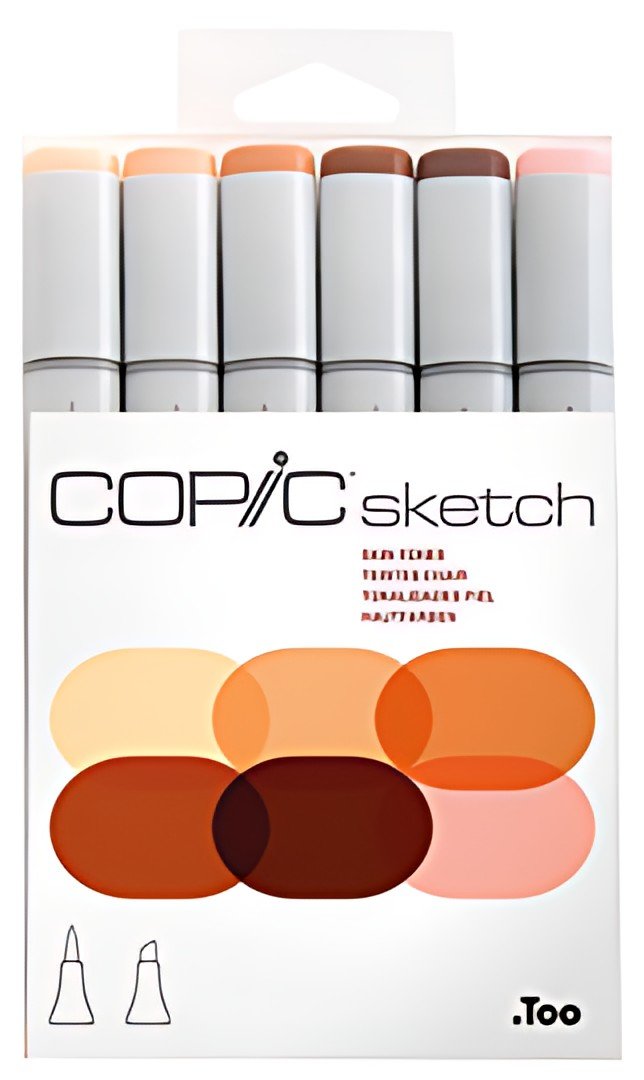 COPIC Marqueur sketch, kit de 6 "Skin tones"