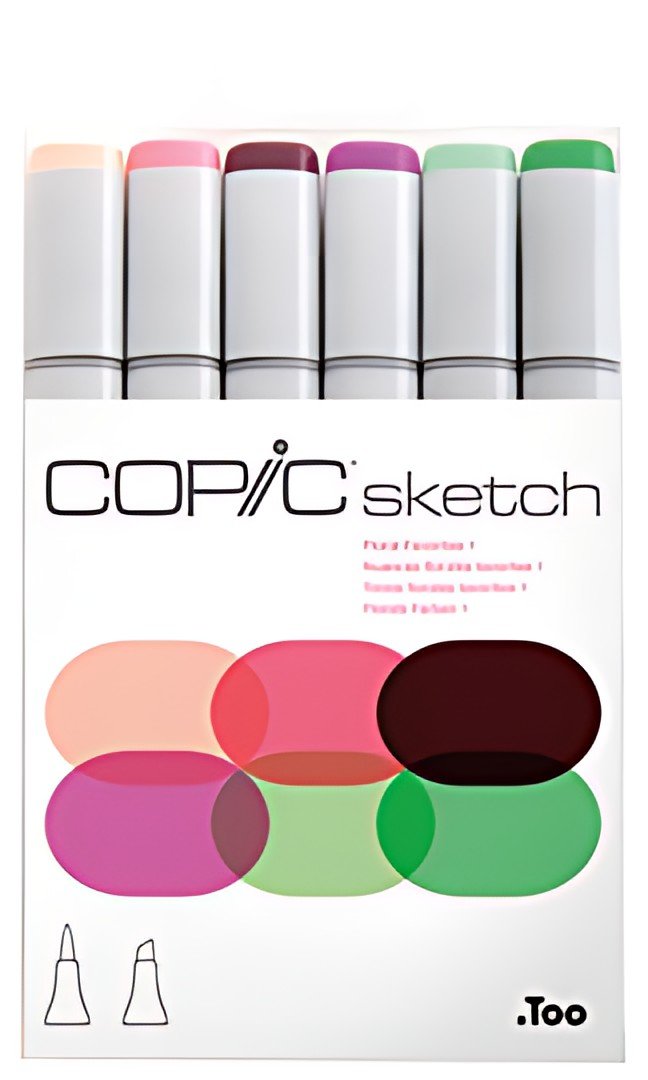 COPIC Marqueur sketch, kit de 6 "Floral Favorites 1"