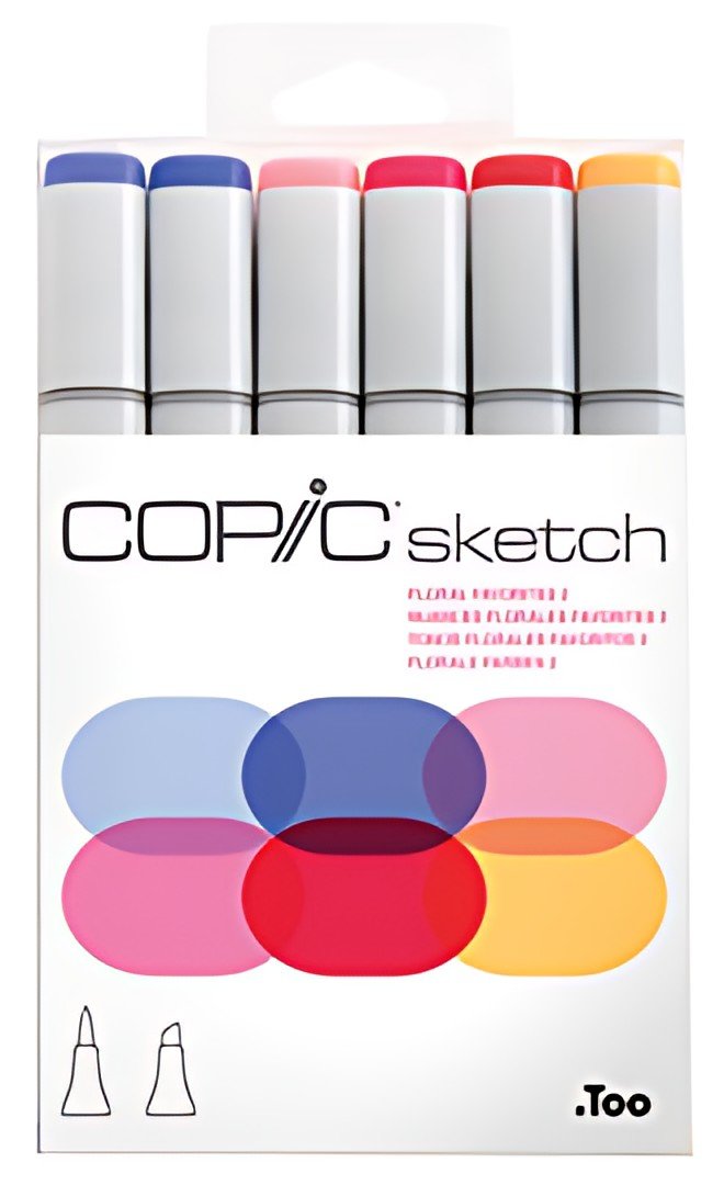 COPIC Marqueur sketch, kit de 6 "Floral Favorites 2"