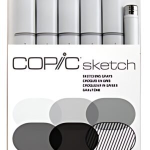 COPIC Marqueur sketch, kit de 6 "Sketching Grays"