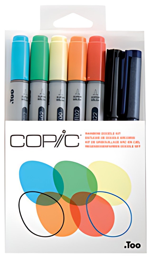 COPIC Marqueur ciao, kit de 7 "Doodle Kit Rainbow"