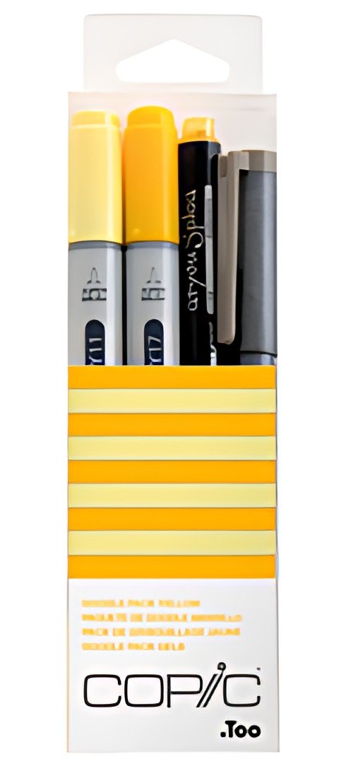 COPIC Marqueur ciao, kit de 4 "Doodle Pack Yellow"