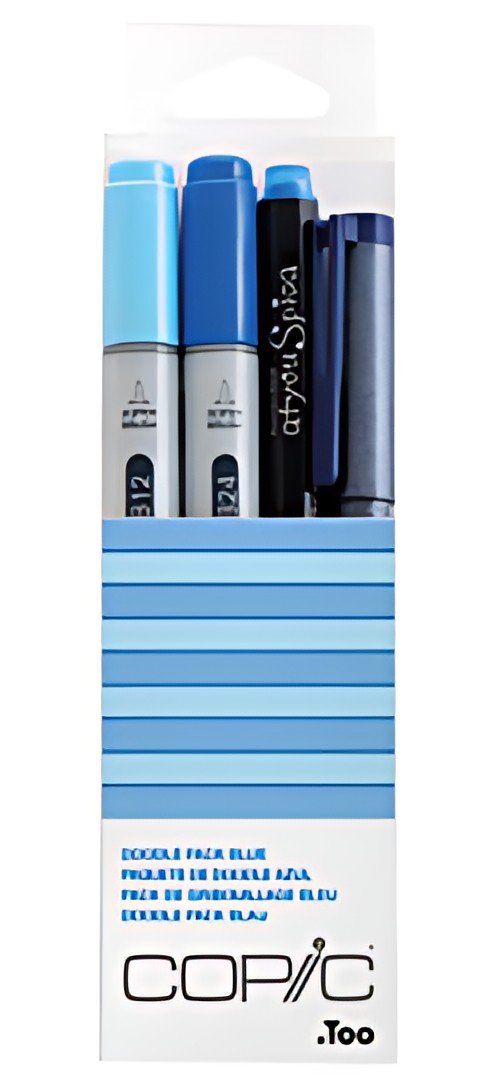 COPIC Marqueur ciao, kit de 4 "Doodle Pack Blue"