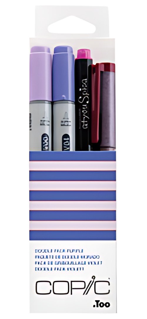 COPIC Marqueur ciao, kit de 4 "Doodle Pack Purple"