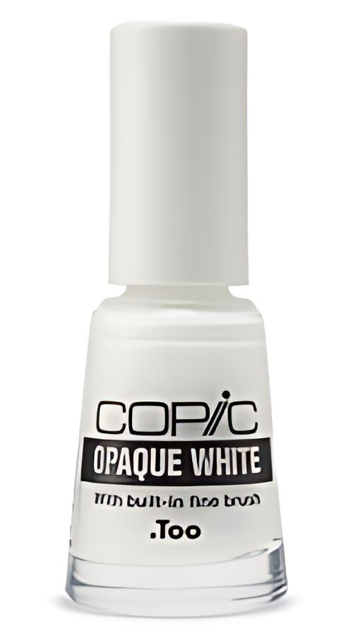 COPIC Opaque White, dans un flacon en verre avec pinceau