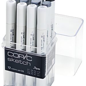 COPIC Marqueur sketch, set de 12 "Tons de gris CG"