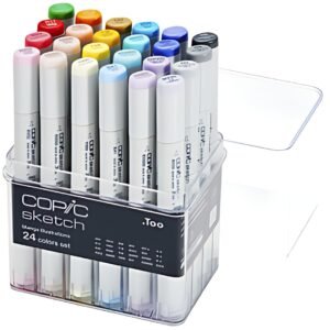 COPIC Marqueur sketch, set de 24 "Manga Illustration"