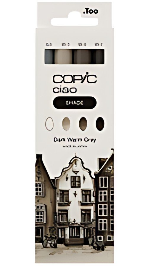 COPIC Marqueur ciao, kit 3+1 SHADE "Dark Warm Gray"