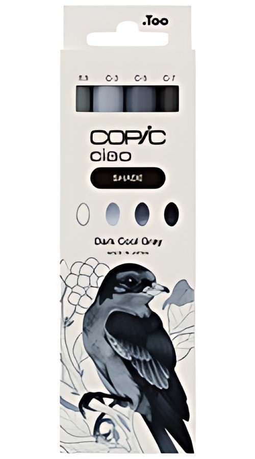 COPIC Marqueur ciao, kit 3+1 SHADE "Dark Cool Gray"
