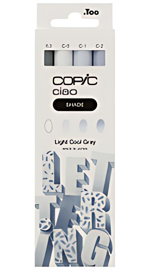 COPIC Marqueur ciao, kit 3+1 SHADE "Light Cool Gray"