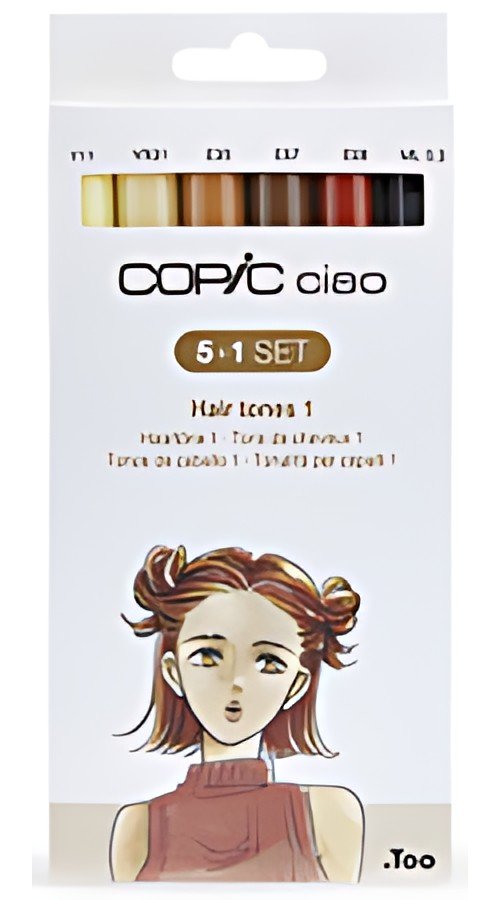 COPIC Marqueur ciao, kit de 5+1 "Hair Tones 1"
