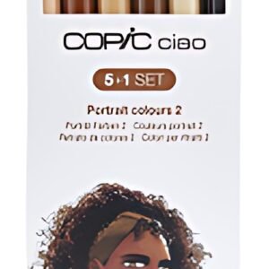 COPIC Marqueur ciao, kit de 5+1 "Portrait 2"