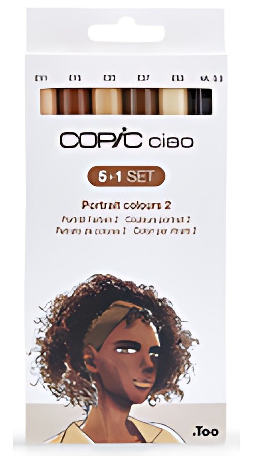 COPIC Marqueur ciao, kit de 5+1 "Portrait 2"
