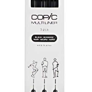 COPIC Feutre fin MULTILINER, set de 3, noir