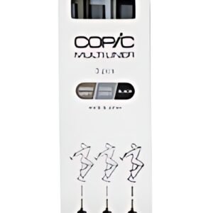 COPIC Feutre fin MULTILINER, set de 3, gris/noir
