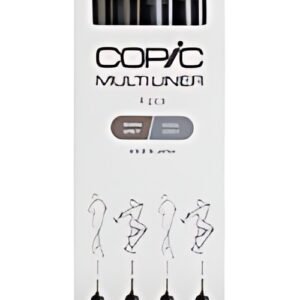 COPIC Feutre fin MULTILINER, set de 4, gris