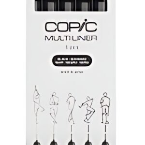 COPIC Feutre fin MULTILINER, set de 5, noir