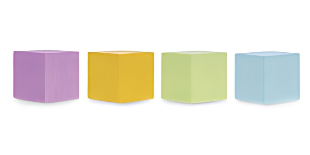 magnetoplan Aimant néodyme Wood Series Cube, coloré