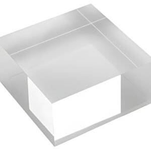 deflecto Bloc d'acrylique, 50 x 50 x 50 mm, transparent