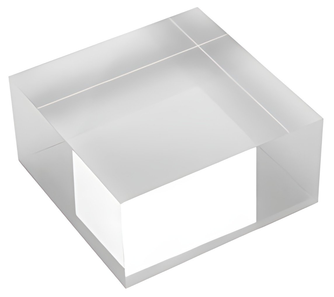 deflecto Bloc d'acrylique, 75 x 75 x 25 mm, transparent