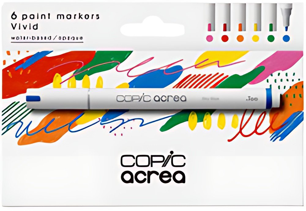 COPIC Marqueur acrea "Vivid", set de 6