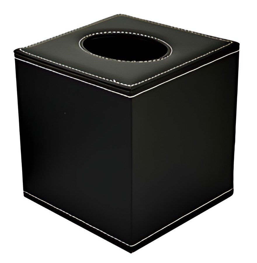 deflecto Distributeur de mouchoirs, carré, noir