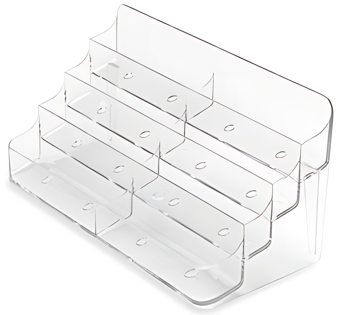 deflecto Porte-cartes de visite, 8 compartiments,transparent