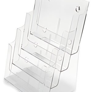deflecto Porte-brochures, A4 portrait, 4 compartiments