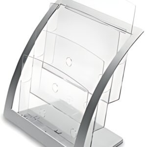 deflecto Porte-brochures Contemporary, A4, argent