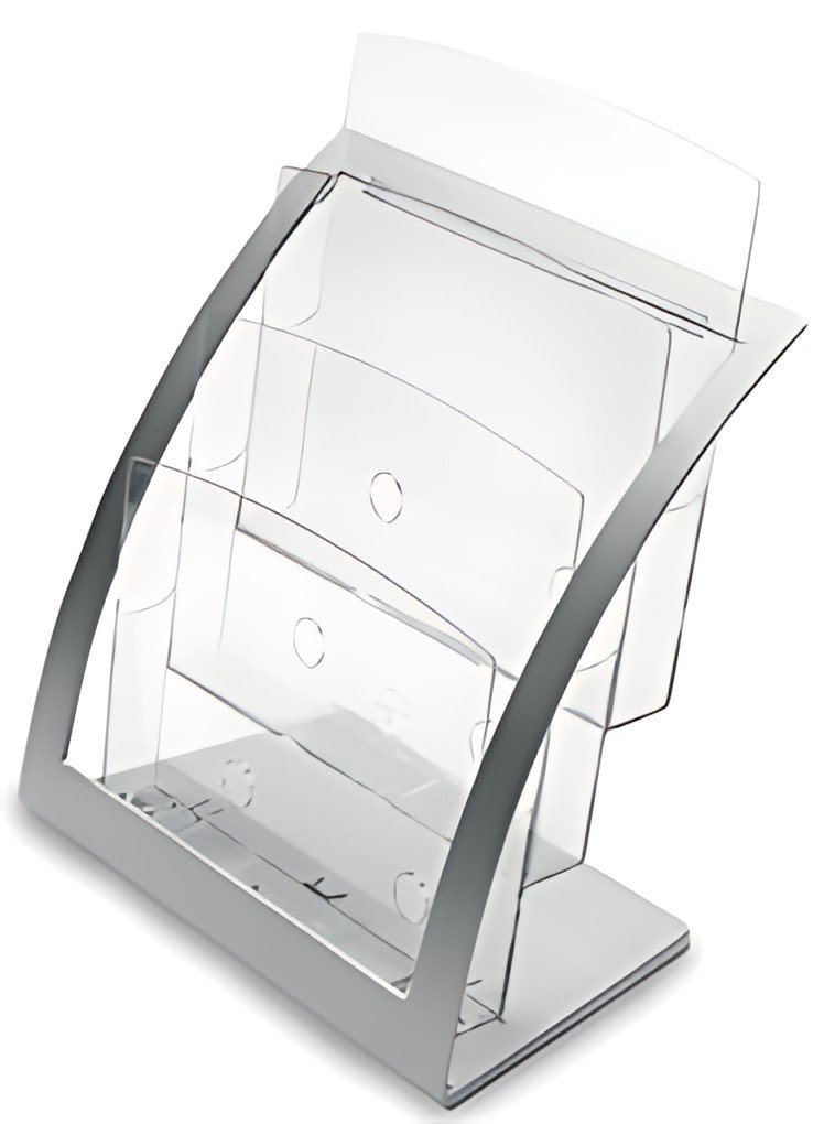 deflecto Porte-brochures Contemporary, A4, argent
