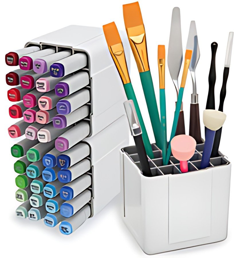 deflecto Organiseur pour marqueurs, blanc