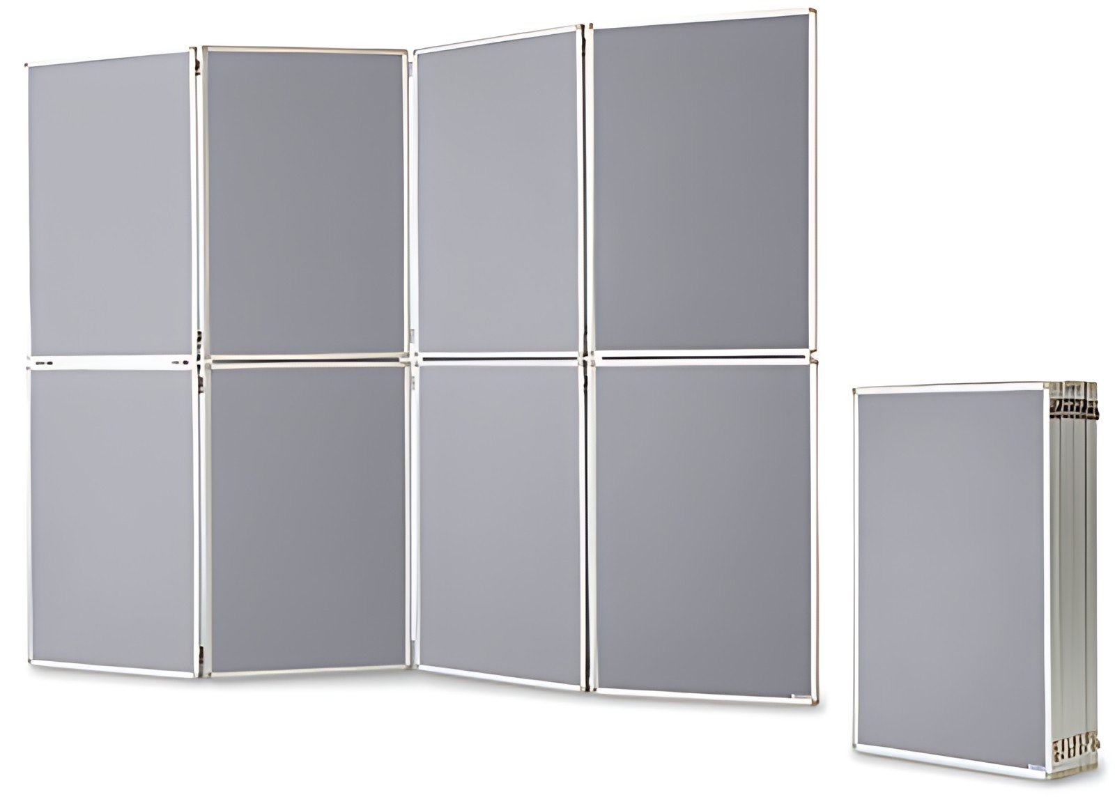 magnetoplan Cloison de présentation, pliable, gris
