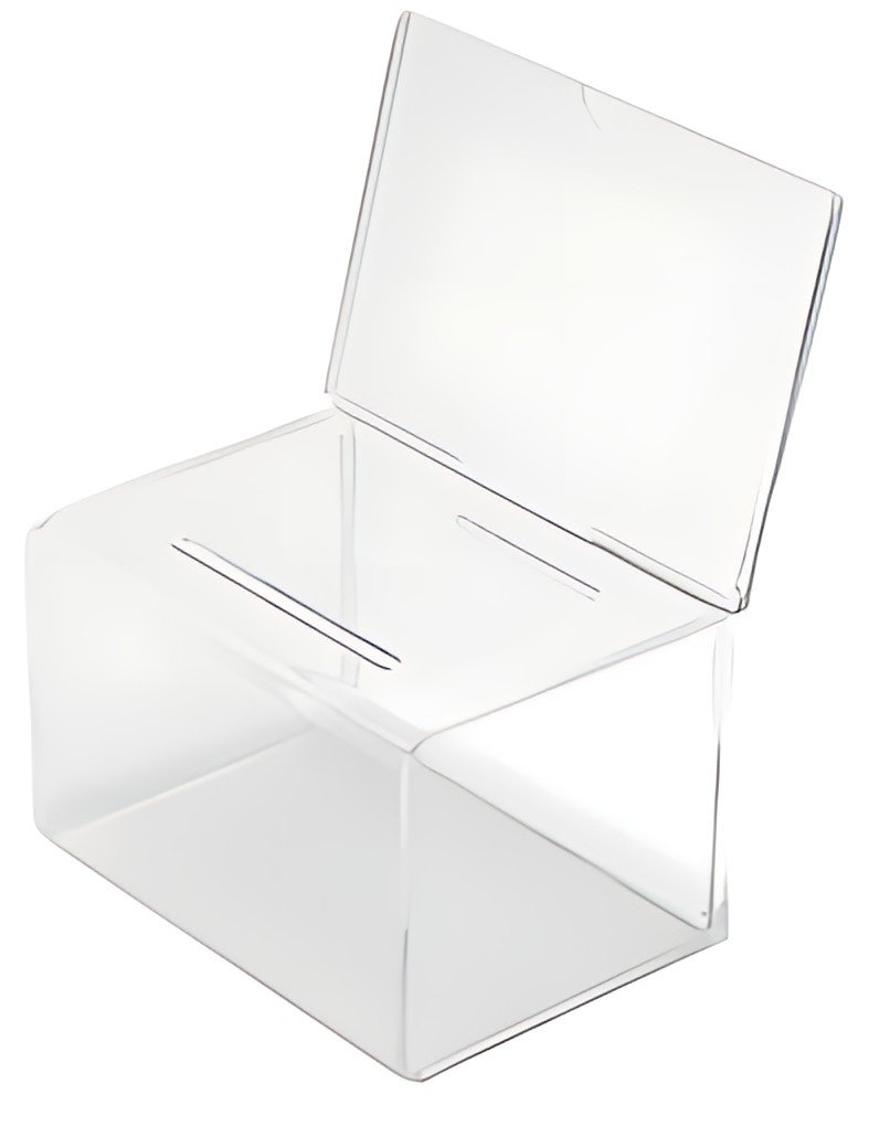 deflecto Urne promotionnelle, en acrylique, transparent