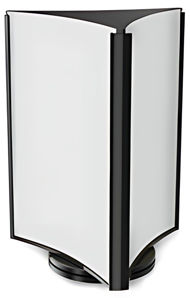 deflecto Porte-visuel, rotatif, 3 faces, format long