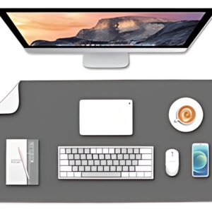 deflecto Sous-main, 1.200 x 600 mm, gris/blanc