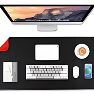 deflecto Sous-main, 800 x 400 mm, noir/rouge