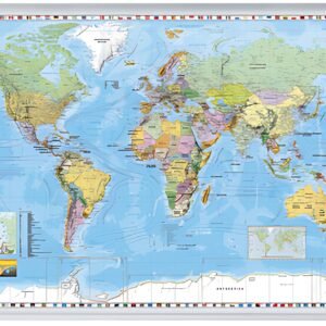 FRANKEN Carte du monde, magnétique, (l)1.380 x (H)880 mm