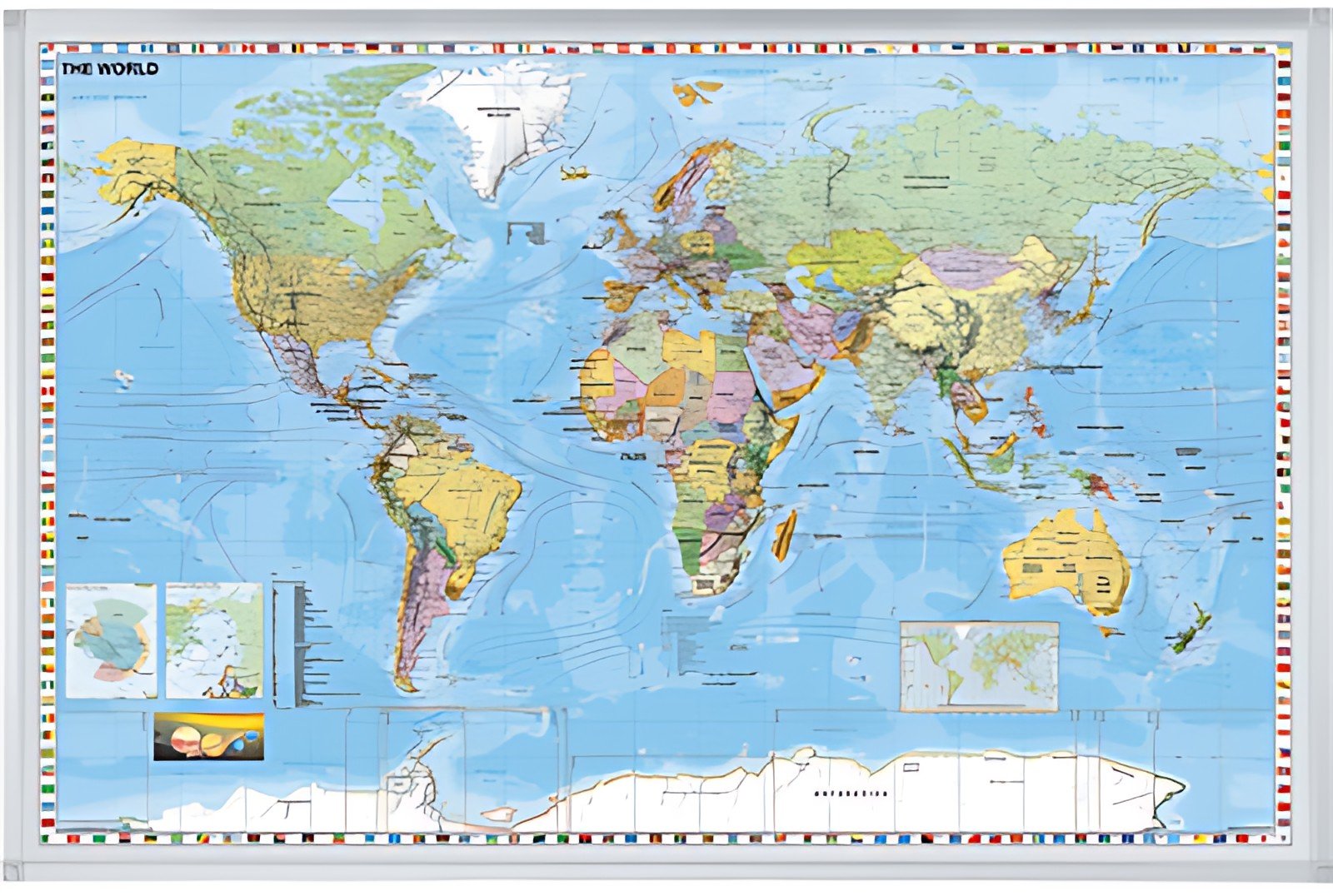 FRANKEN Carte du monde, magnétique, (l)1.380 x (H)880 mm