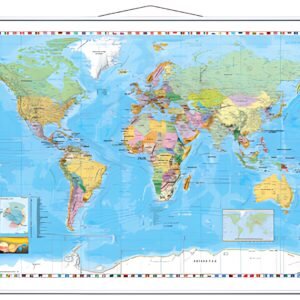 FRANKEN Carte du monde, laminé, (l)1.370 x (H)970 mm