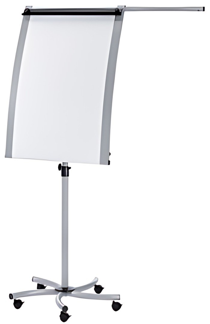 FRANKEN Chevalet de conférence PRO Mobil Paper Roll, argent