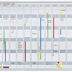FRANKEN Bande de dates pour tableau planning JK1203, blanc