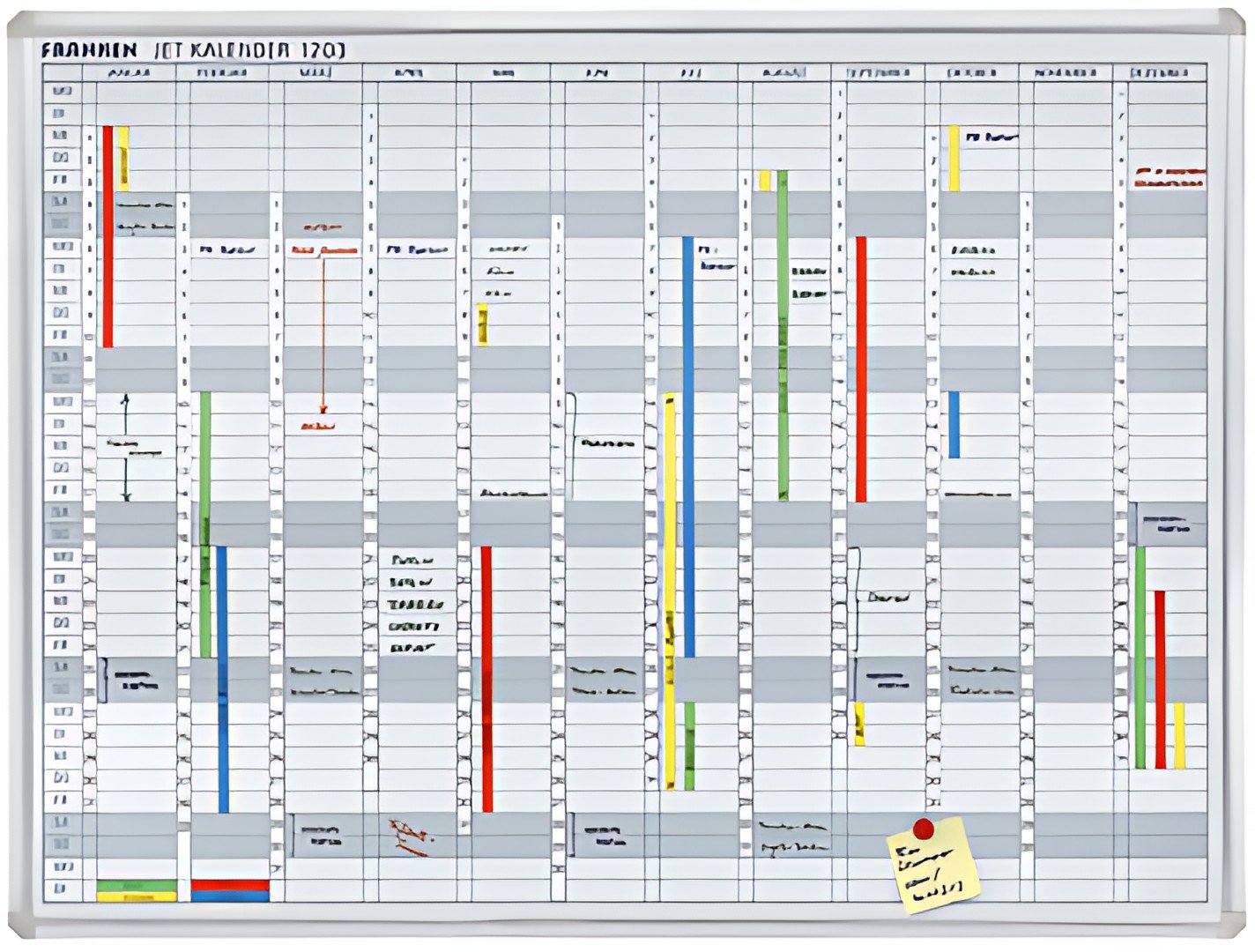 FRANKEN Bande de dates pour tableau planning JK1203, blanc