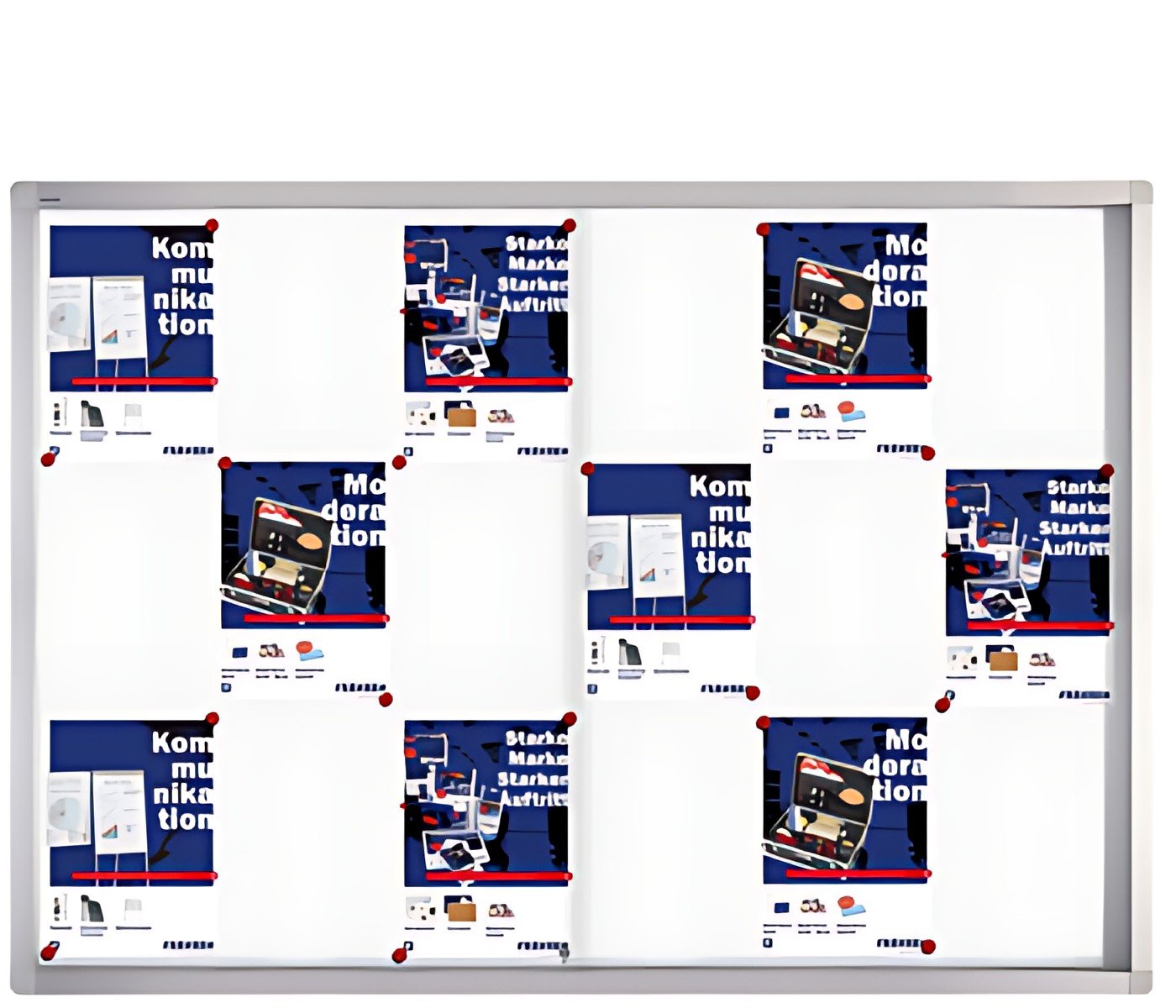 FRANKEN Vitrine d'affichage PRO pour 24x A4, dos en métal