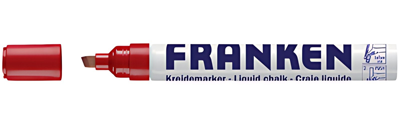 FRANKEN Craie liquide, largeur de tracé: 2-5 mm, rouge
