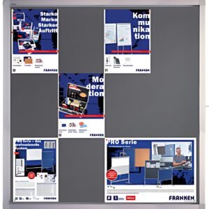 FRANKEN Vitrine d'affichage ECO pour 15x A4, dos en feutre
