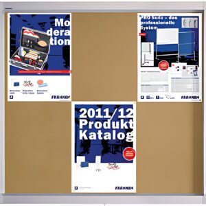 FRANKEN Vitrine d'affichage ECO pour 12x A4, fond en liège